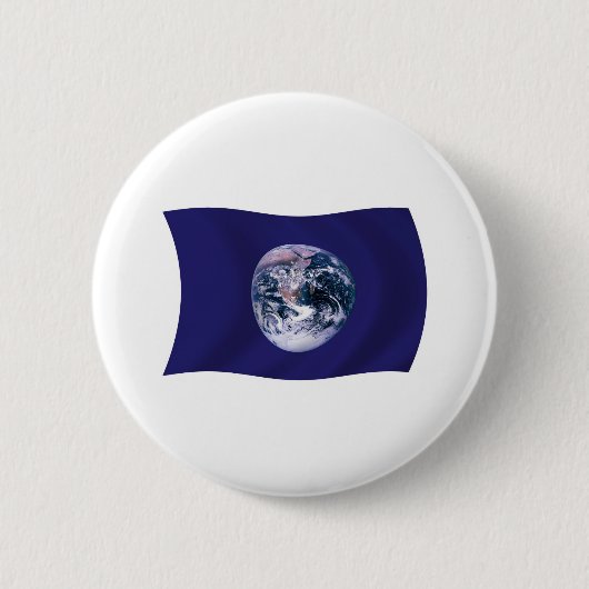 Aarde Vlag Knop Ronde Button 5,7 Cm (Voorkant)