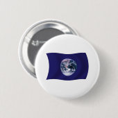 Aarde Vlag Knop Ronde Button 5,7 Cm (Voorkant /achterkant)