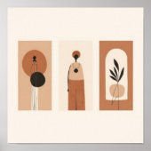 Aarde & Vorm – Minimalistische Botanische Kunst IV Poster (Voorkant)