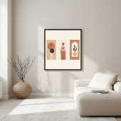 Aarde & Vorm – Minimalistische Botanische Kunst IV Poster