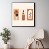 Aarde & Vorm – Minimalistische Botanische Kunst IV Poster