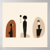 Aarde & Vorm – Minimalistische Botanische Kunst Poster (Voorkant)
