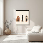 Aarde & Vorm – Minimalistische Botanische Kunst Poster