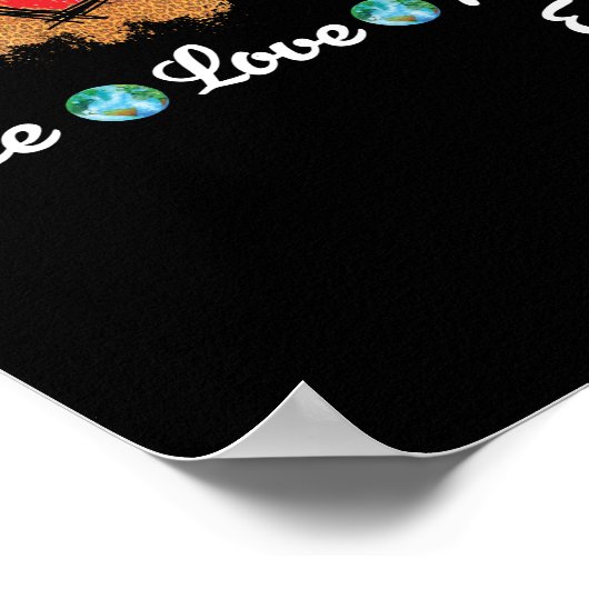 Aarde Vrede Liefde Aarddag Poster (Hoek)