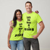 Aarde, Vuur, Water, Lucht en IJZER T-shirt (Unisex)