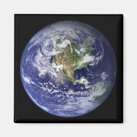 Aarde waarop het westerne halfrond is afgebeeld magneet (Voorkant)