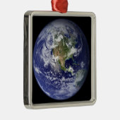 Aarde waarop het westerne halfrond is afgebeeld metalen ornament (Rechts)