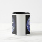 Aarde waarop het westerne halfrond is afgebeeld mok (Midden)