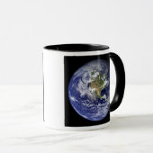 Aarde waarop het westerne halfrond is afgebeeld mok (Voorkant rechts)