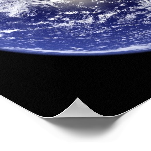 Aarde waarop het westerne halfrond is afgebeeld poster (Hoek)