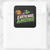 Aarde was een fout Alien UFO Sticker (Tas)