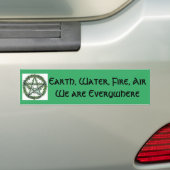 Aarde, water, vuur, luchtaansteker bumpersticker (Op auto)