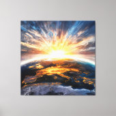 *~* Aarde Wereld Licht Celestial Kosmos AP70 Canvas Afdruk (Voorkant)