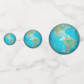 Aarde-Wereldbol 1 en 2 Confetti (Voorkanten)