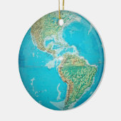 Aarde-Wereldbol 1 en 2 Keramisch Ornament (Links)