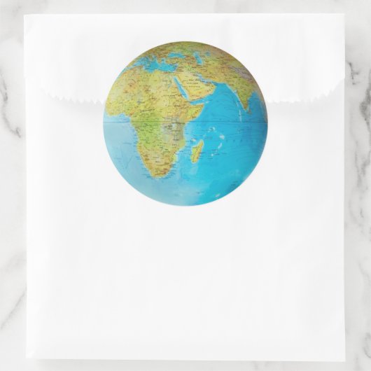 Aarde Wereldbol 2 Ronde Sticker (Tas)