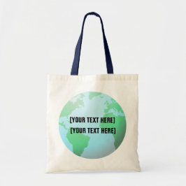 Aarde Wereldbol Achtergrond, voeg jouw tekst toe Tote Bag