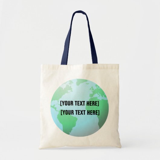 Aarde Wereldbol Achtergrond, voeg jouw tekst toe Tote Bag (Voorkant)