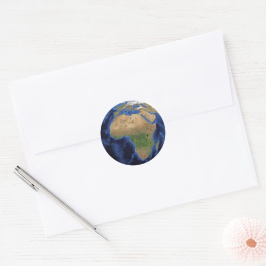 Aarde wereldbol Afrika stickers (Envelop)