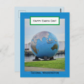 Aarde-Wereldbol Briefkaart (Voorkant / Achterkant)