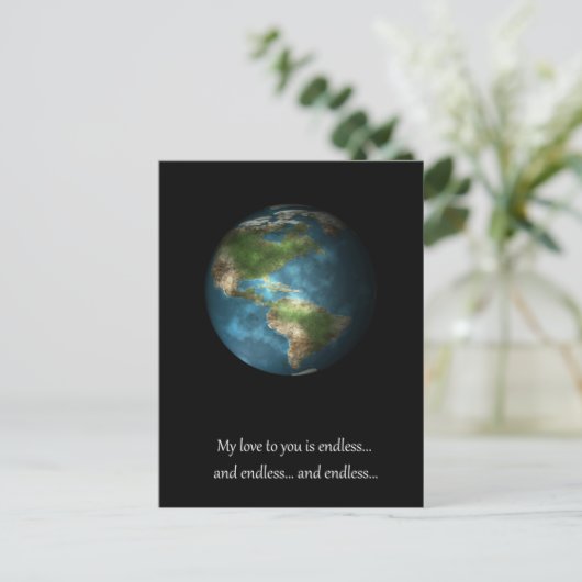 Aarde-wereldbol Briefkaart (Staand voorkant)