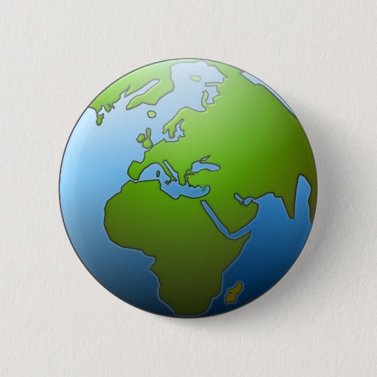 Aarde-Wereldbol-Button Ronde Button 5,7 Cm (Voorkant)