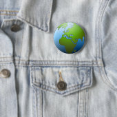 Aarde-Wereldbol-Button Ronde Button 5,7 Cm (In situ)