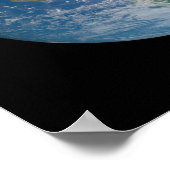 Aarde-wereldbol met foto uit de ruimte genomen poster (Hoek)