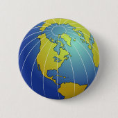 Aarde-Wereldbol Ronde Button 5,7 Cm (Voorkant)