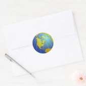 Aarde Wereldbol Ronde Sticker (Envelop)