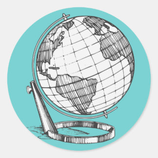 Aarde Wereldbol Ronde Sticker