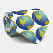 Aarde-Wereldbol Stropdas (Opgerold)