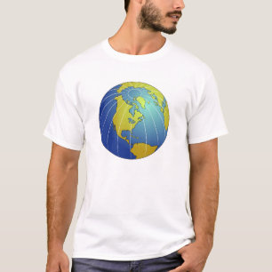 Aarde-Wereldbol T-shirt