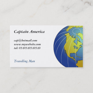 Aarde-Wereldbol Visitekaartje