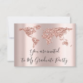 Aarde Wereldbol Wereldkaart Afstuderen We verplaat Kaart (Voorkant)