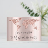 Aarde Wereldbol Wereldkaart Afstuderen We verplaat Kaart (Staand voorkant)