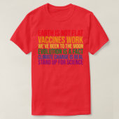 Aarde werkt niet met platte vaccins t-shirt (Design voorkant)