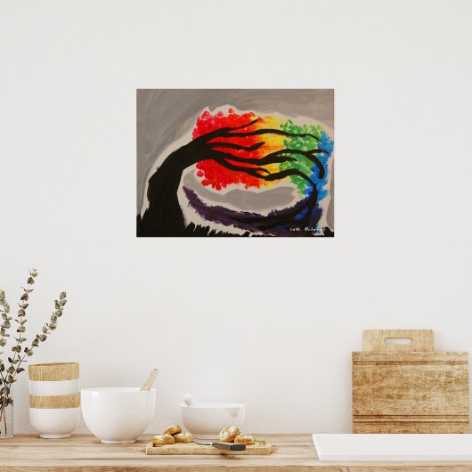 Aarde, wind en vuur - een Gabriel McGarry Poster (Keuken)