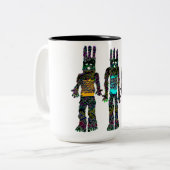 Aarde, wind en vuur tweekleurige koffiemok (Voorkant links)