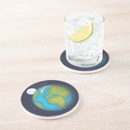 Aarde Zandsteen Onderzetter (Zijkant)