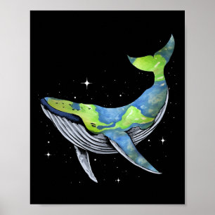 Aarde Zee Planet Orcas Whale Save the Planet Earth Poster