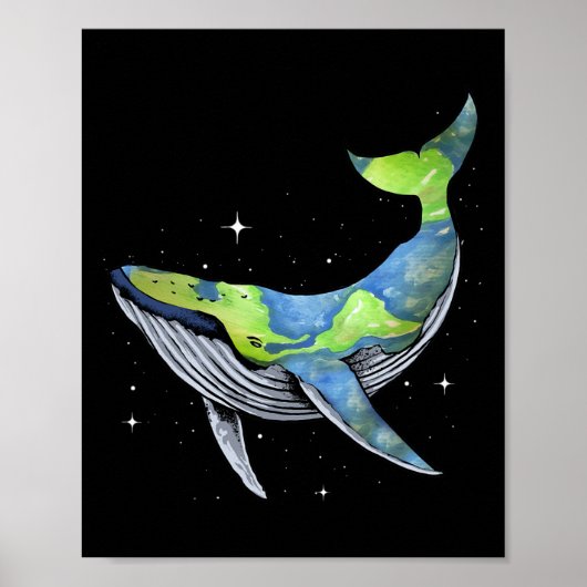 Aarde Zee Planet Orcas Whale Save the Planet Earth Poster (Voorkant)