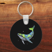 Aarde Zee Planet Orcas Whale Save the Planet Earth Sleutelhanger (Voorkant)