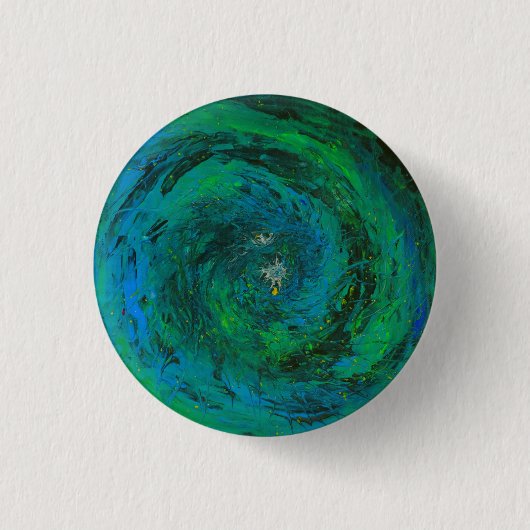 Aarde-Zeeen Ronde Button 3,2 Cm (Voorkant)