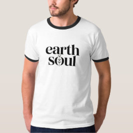 Aarde Ziel Minimalistische Esthetische Typografie T-shirt