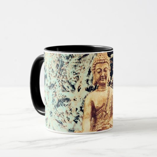 Aarde Zit Buddha Elegante Zen Verlichting Mok (Voorkant links)