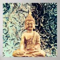 Aarde Zit Buddha Elegante Zen Verlichting