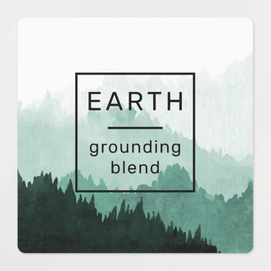 Aarde, Zon, en Hemel Etherische Olielabels Labels (Design 1)