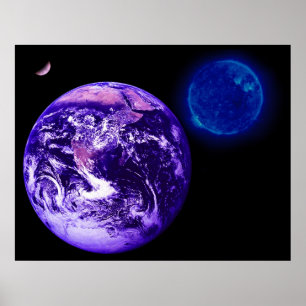 Aarde, zon, Venus Poster