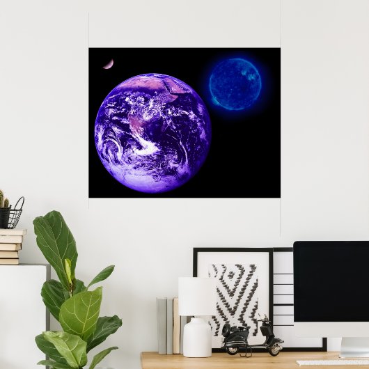 Aarde, zon, Venus Poster (Thuiskantoor)